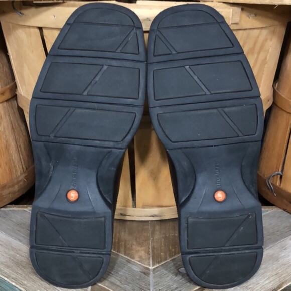 Clarks Unstructured Un Kenneth Way Dark Brown Leather Oxfords Mens Size 9.5 WIDE - Picture 9 of 10